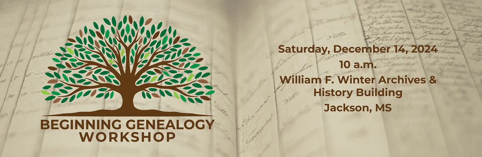 Beginning Genealogy Workshop - December 14, 2024