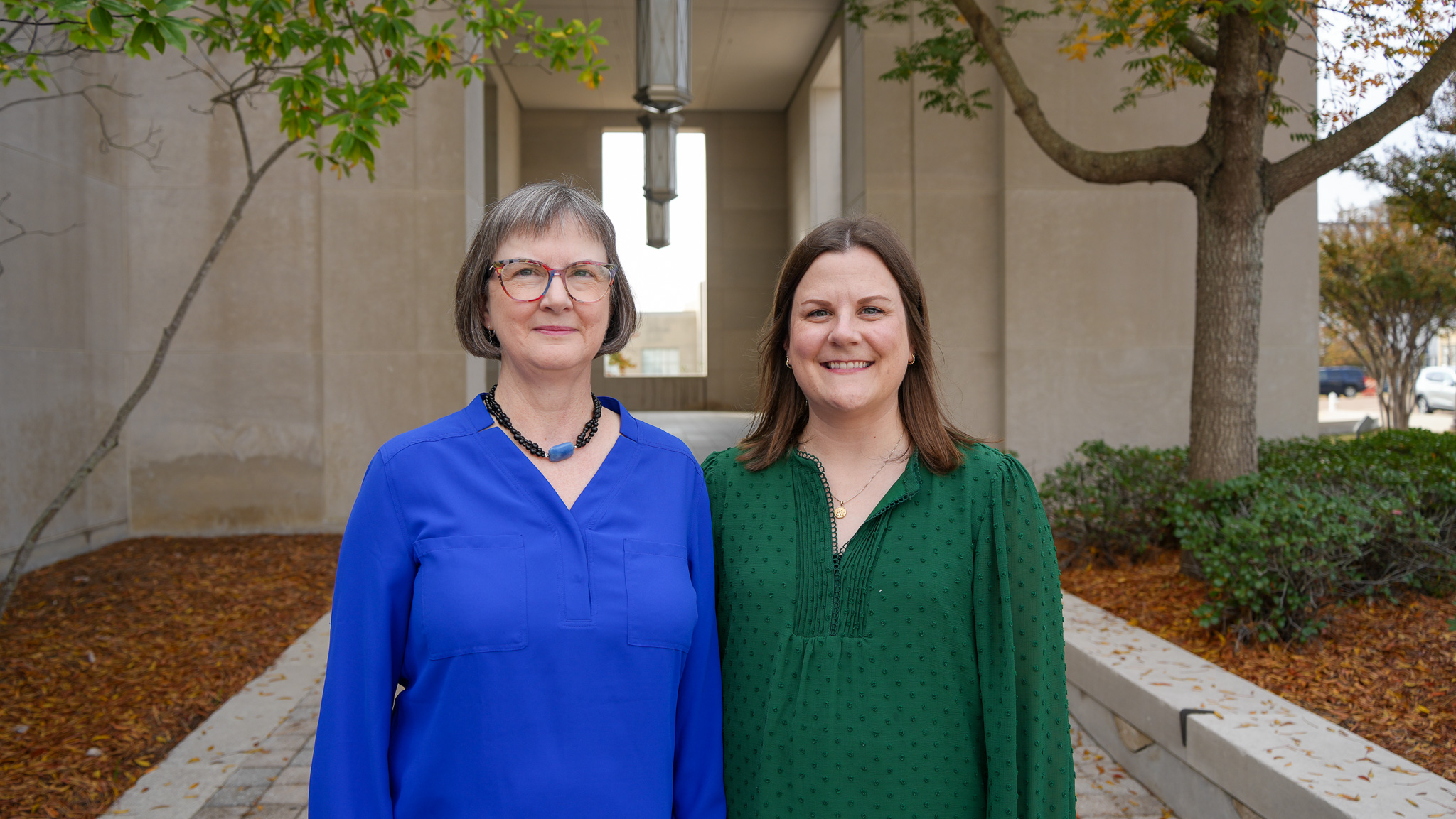 Julie Dees stands next to Ally Mellon